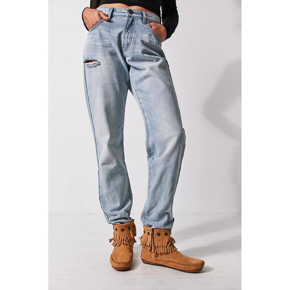 Minnetonka x Free People Double Fringe Side Zip Boots - Picture 1 of 16